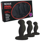 Nexus ANAL STARTER KIT 3 Solid Sillicone Anal Plugs - Black - Butt Plug