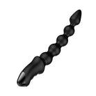 Nexus Bendz Bendable Vibrating Probe - Black silicone anal toy with graduated beads