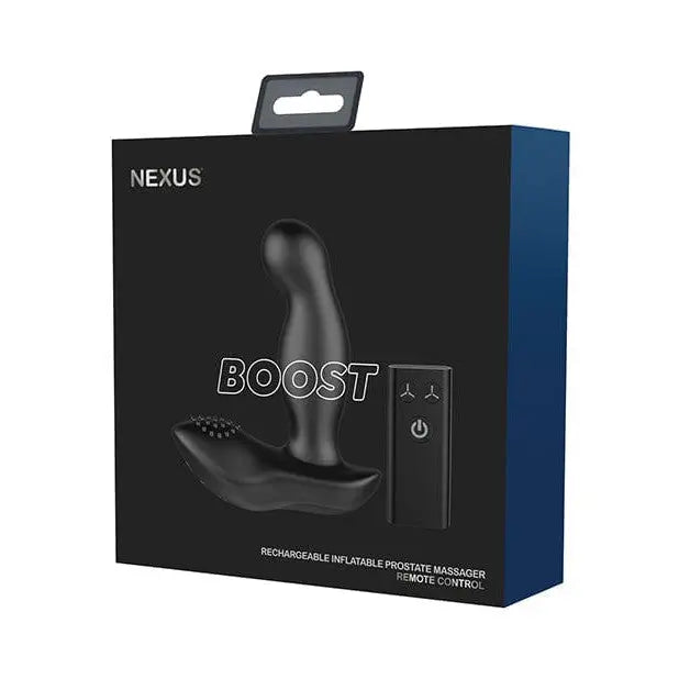 Nexus Prostate Vibrator Nexus Boost Prostate Massager W/inflatable Tip - Black at the Haus of Shag