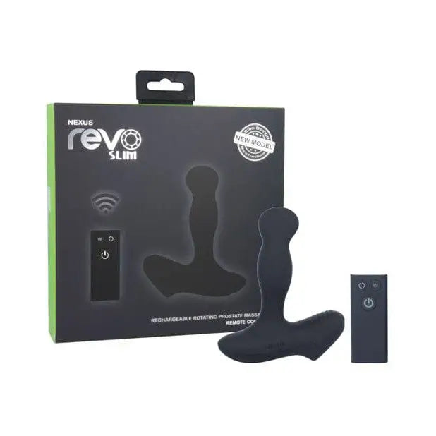 Nexus Prostate Vibrator Nexus Revo Slim Rotating Prostate Massager - Black at the Haus of Shag