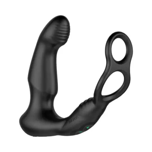 Nexus Simul8 Wave Edition Simul8 Waving And Vibrating Prostate Massager With Cock And Ball Ring Black - Cock Ring