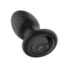 Nexus Tornado Rechargeable Remote-Controlled Rotating & Vibrating Textured Silicone Anal Plug Black - Butt Plug