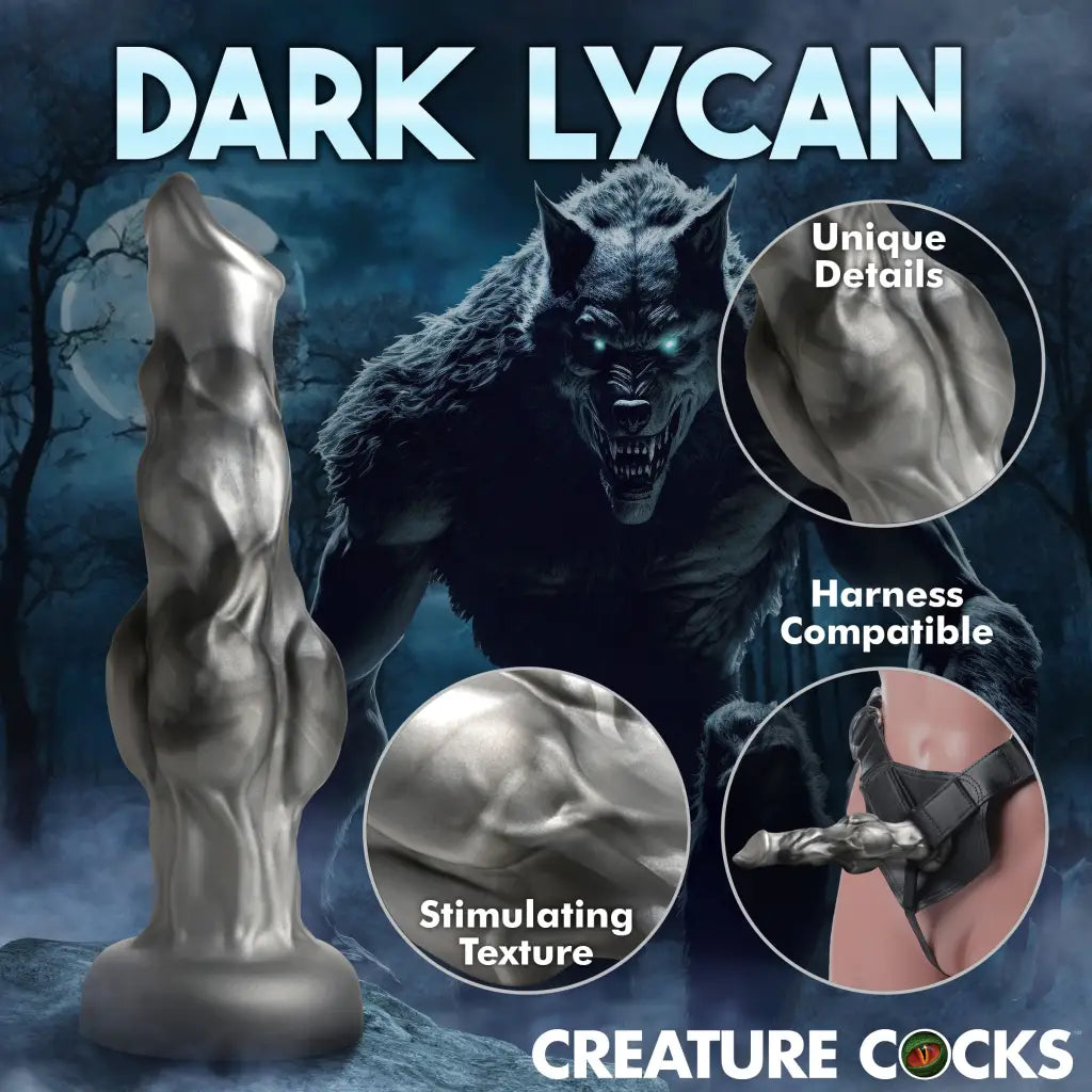 Night Prowler Werewolf Dildo with Suction Cup Base - Small, Textured Silicone Design