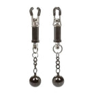 CalExotics Bondage Blindfolds & Restraints Nipple Grips Weighted Twist Nipple Clamps - Black at the Haus of Shag