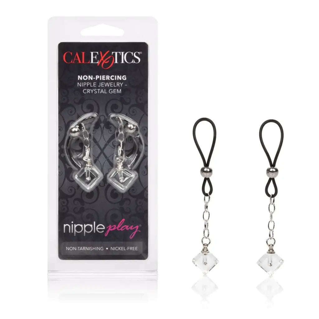 CalExotics Sextoys for Women Nipple Play Non Piercing Nipple Jewelry Crystal Gem at the Haus of Shag