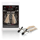 CalExotics Sextoys for Women Gold Nipple Play Playful Tassels Nipple Clamps at the Haus of Shag
