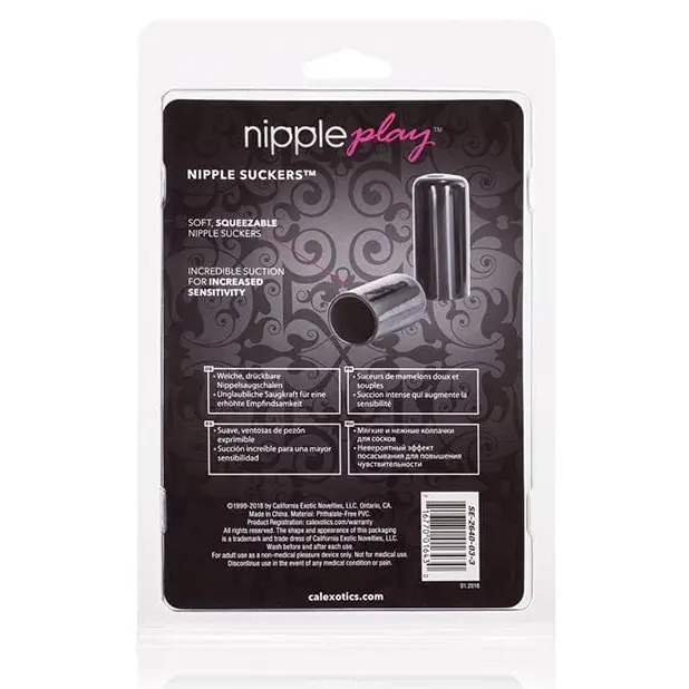 CalExotics Stimulators Nipple Play Nipple Suckers - Black at the Haus of Shag