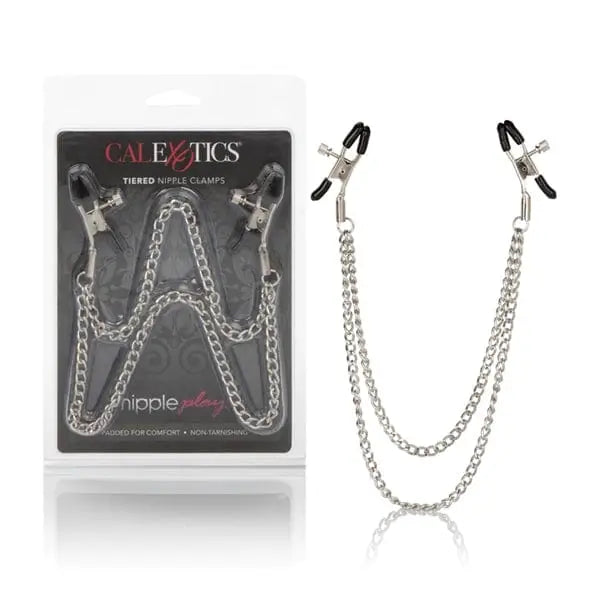 CalExotics Sextoys for Women Nipple Play Tiered Nipple Clamps at the Haus of Shag