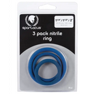 Nitrile Cock Ring Set (Blue/3) - Blue - Cock Ring