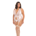 Noah Soft Cup Merrywidow W/garter Straps & G-string Peach Whip - Lingerie Set