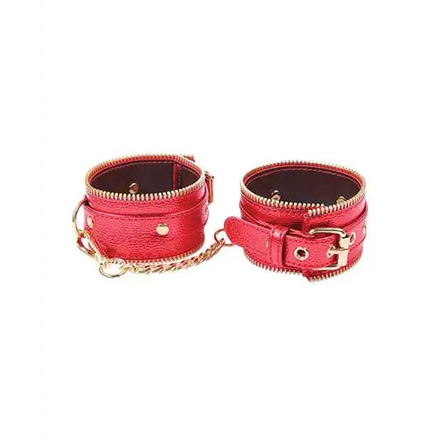 Nobu Fetish Handcuffs - Red/gold - Cuffs