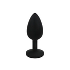 Nobu Fetish Small Silicone Plug W/jewels - Black - Butt Plug