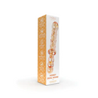 Nobu Honey Dual Wand - Amber in orange, white box, glass gems pleasure device