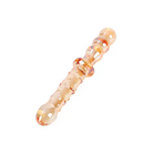 Nobu Honey Dual Wand - Amber: Glass dildo with textured surface and bulbous ends