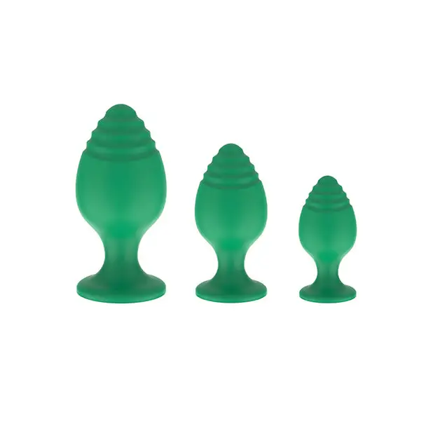 Nobu Rainbow Silicone Plug Set - Green - Butt Plug