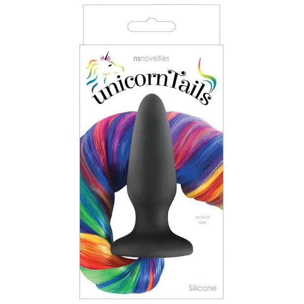 NS Novelties Tail Plug Rainbow NS Rainbow Silicone Unicorn Tails Butt Plug at the Haus of Shag