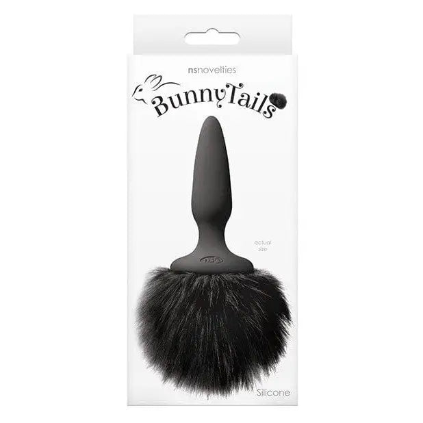 NS Novelties Tail Plug Black NS Silicone Bunny Tail Mini Butt Plug at the Haus of Shag