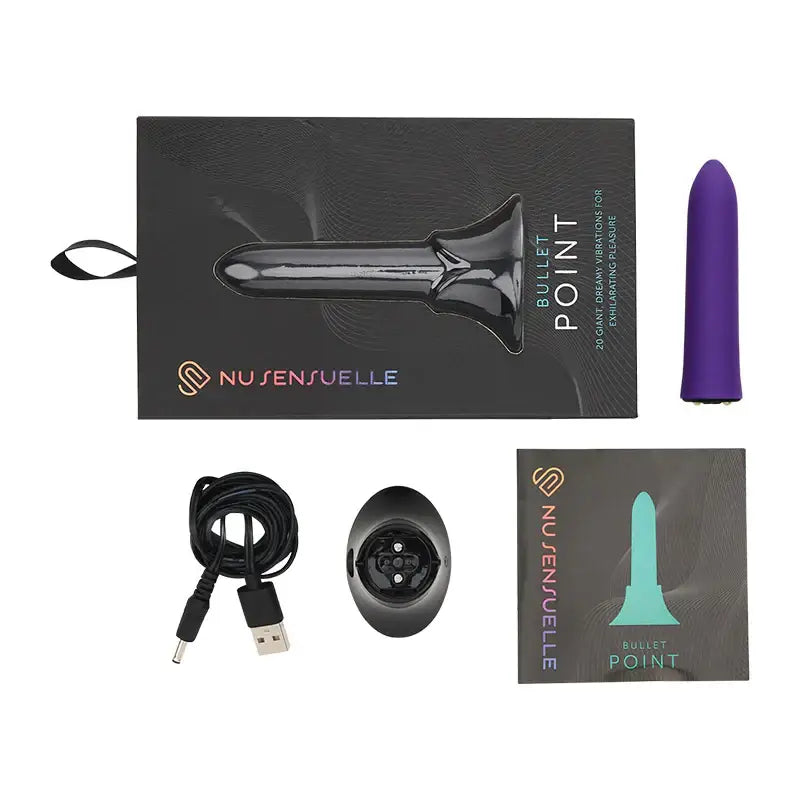 Nu Sensuelle Point Bullet: Ultra Smooth Personal Massager with Accessories and Packaging