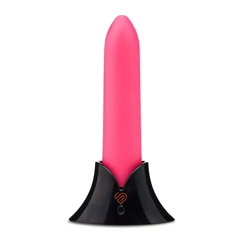 Nu Sensuelle Point Bullet: Ultra smooth pink vibrator with black base for enhanced pleasure