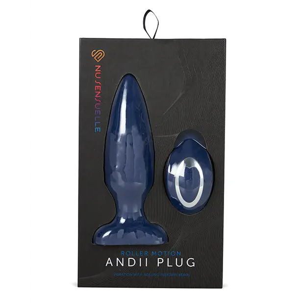 Nu Sensuelle Roller Motion Andii Plug - Blue - Powered Butt Plug