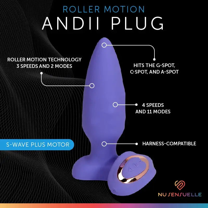 Nu Sensuelle Roller Motion Andii Plug - Powered Butt Plug