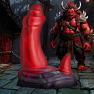 Red, phallic-shaped Creature Cocks Ogre Silicone Dildo with suction cup base