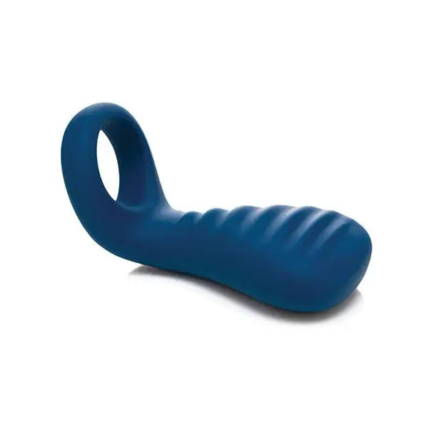 OhMiBod BlueMotion NEX|3 cock ring with app control - silicone, curved, ridged texture