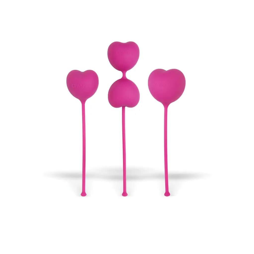 OhMiBod LoveLife Flex Kegel Exerciser 3-Piece Set Pink - Kegel Balls