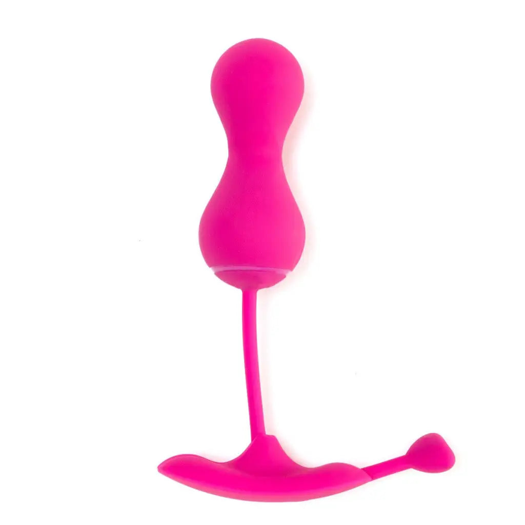 Pink silicone Lovelife Krush Smart Kegel Exerciser with long tail and app control