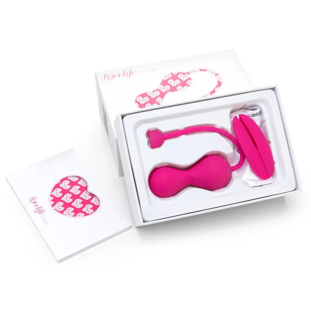 OhMiBod Lovelife krush Smart Kegel Exerciser in white box with pink bow