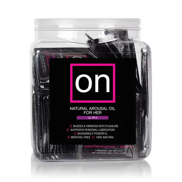 On For Her Arousal Oil Ultra - Tub Of 75 Single Use Ampoule - Clitoral Stimulant