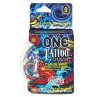 Close-up of One® Tattoo Touch® Condoms package for natural pleasure and protection