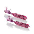 CalExotics Bondage Blindfolds & Restraints One Touch Micro Vibro Clamps - Pink at the Haus of Shag