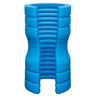 Doc Johnson Manual Stroker Optimale Truskyn Silicone Stroker Ribbed - Blue at the Haus of Shag