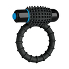 Optimale Vibrating C Ring: Black and Blue Ring Attached to Black Rubber Ring for Enhanced Pleasure