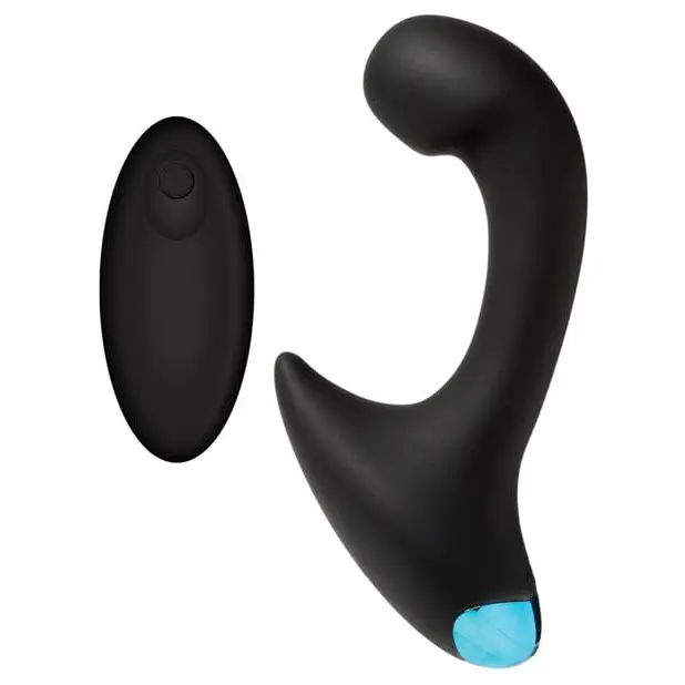 Doc Johnson Powered Plug Optimale Vibrating P Massager W/wireless Remote - Black at the Haus of Shag