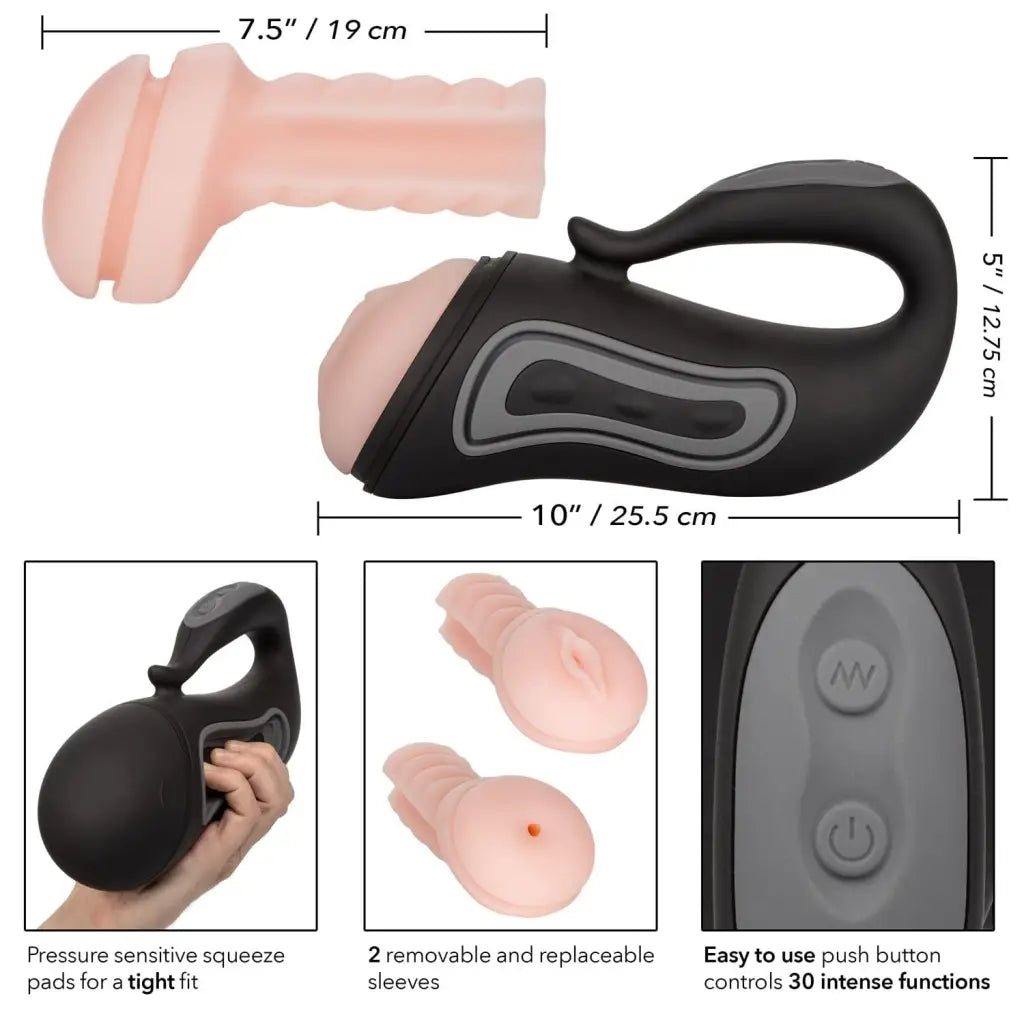 CalExotics Vibrator Optimum Series Grip N Stroke at the Haus of Shag