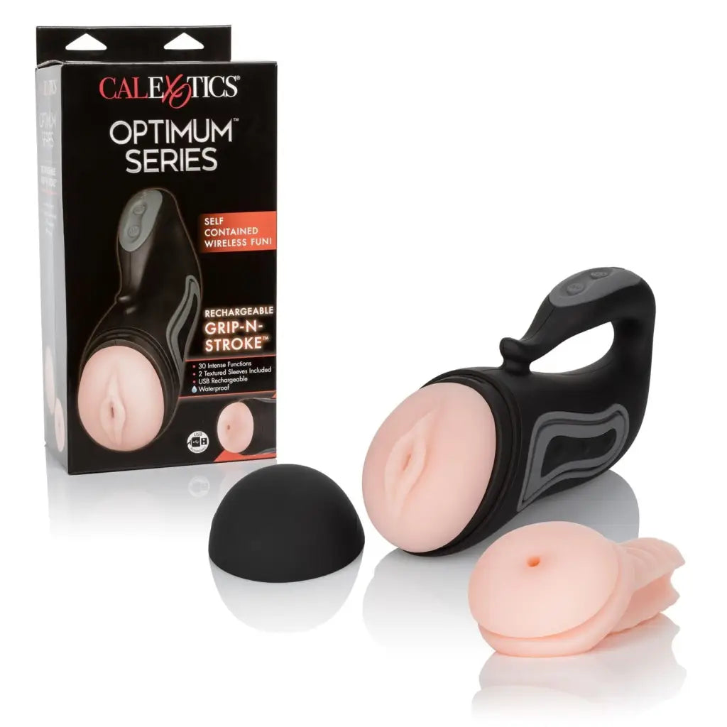 CalExotics Vibrator Optimum Series Grip N Stroke at the Haus of Shag