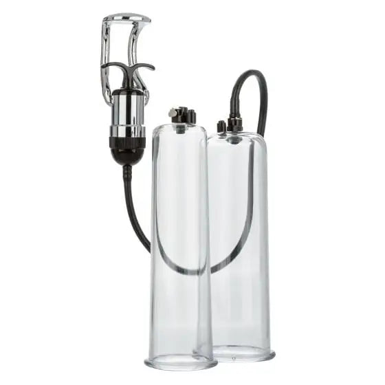 Optimum Series Maximum Results Pump Set: Glass water dispenser with a black handle