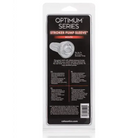 Optimum Series Stroker Pump Sleeve in retail packaging for adult pleasure devices