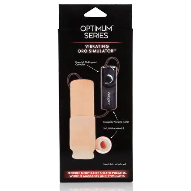 CalExotics Penis Enhancement Optimum Series Vibrating Oro Stimulator - Ivory at the Haus of Shag