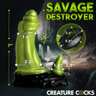 Orc Silicone Dildo with suction cup base, water based lubricants recommended