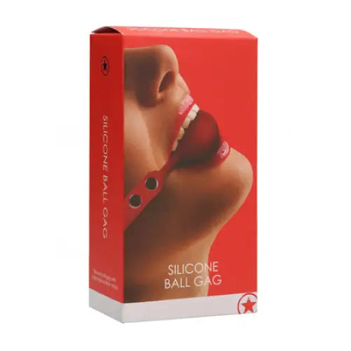 Ouch! Adjustable Silicone Ball Gag Red - Ball Gag