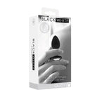 Ouch! Black & White Silicone Butt Plug With Removable Jewel Black - Manual Stroker