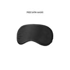 Black sleep mask on white background - Ideal accessory for the Ouch! Deluxe Door Swing