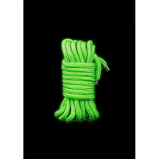 Shots America Rope 5 Meters / Green Ouch! Glow in the Dark Bondage Rope by Shots America at the Haus of Shag