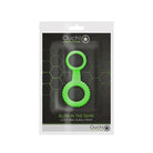 Ouch! Glow in the Dark Cockring & Ball Strap Neon Green - Cock Ring