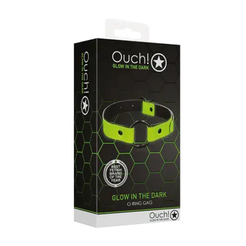 Ouch! Glow in the Dark O-Ring Gag Neon Green - Ball Gag