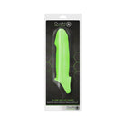 Ouch! Glow in the Dark Smooth Thick Stretchy 6.3 in. Penis Sleeve Neon Green - Realistic Dildo