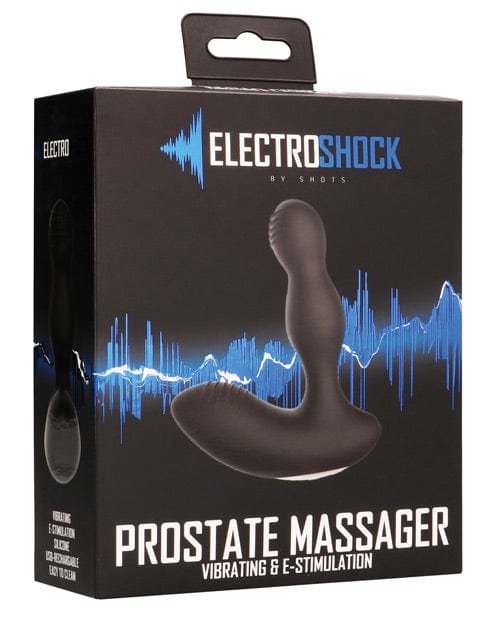 Ouch! Prostate Vibrator Shots Electroshock E-stimulation Vibrating Prostate Massager - Black at the Haus of Shag